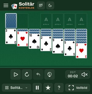 Solitär Groß auf dem Handy